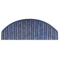 STUFENMATTE Set. 15 Stück "Rimini" Nadelfilz gestreift Blau 24 x 65 cm - Blau/Beige, Textil (24/65/4cm) - oKu-Tex