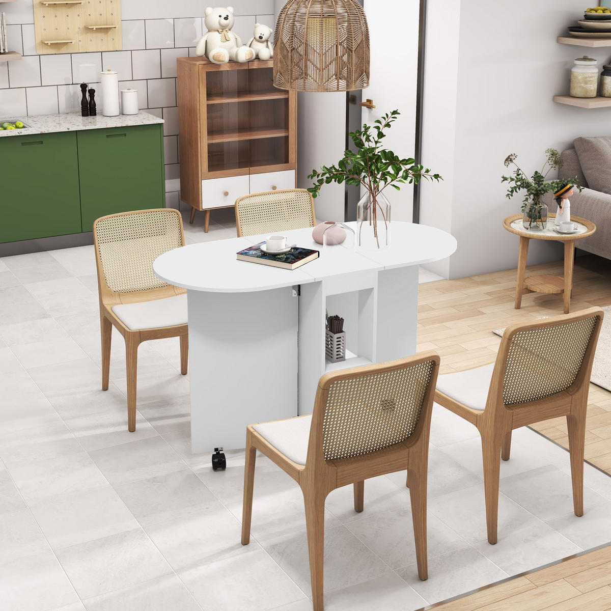 ESSTISCH Weiß 1 Stück - Weiß, Kunststoff (120/60/77cm) - GiPP