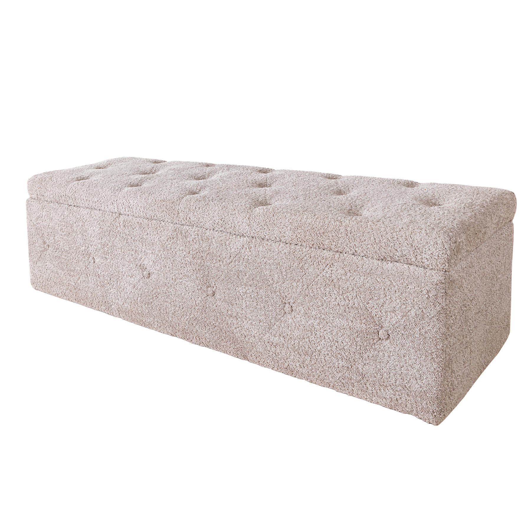 SITZBANK EXTRAVAGANCIA Bouclé Greige 140 cm - Greige, Textil (140/40/40cm) - riess-ambiente