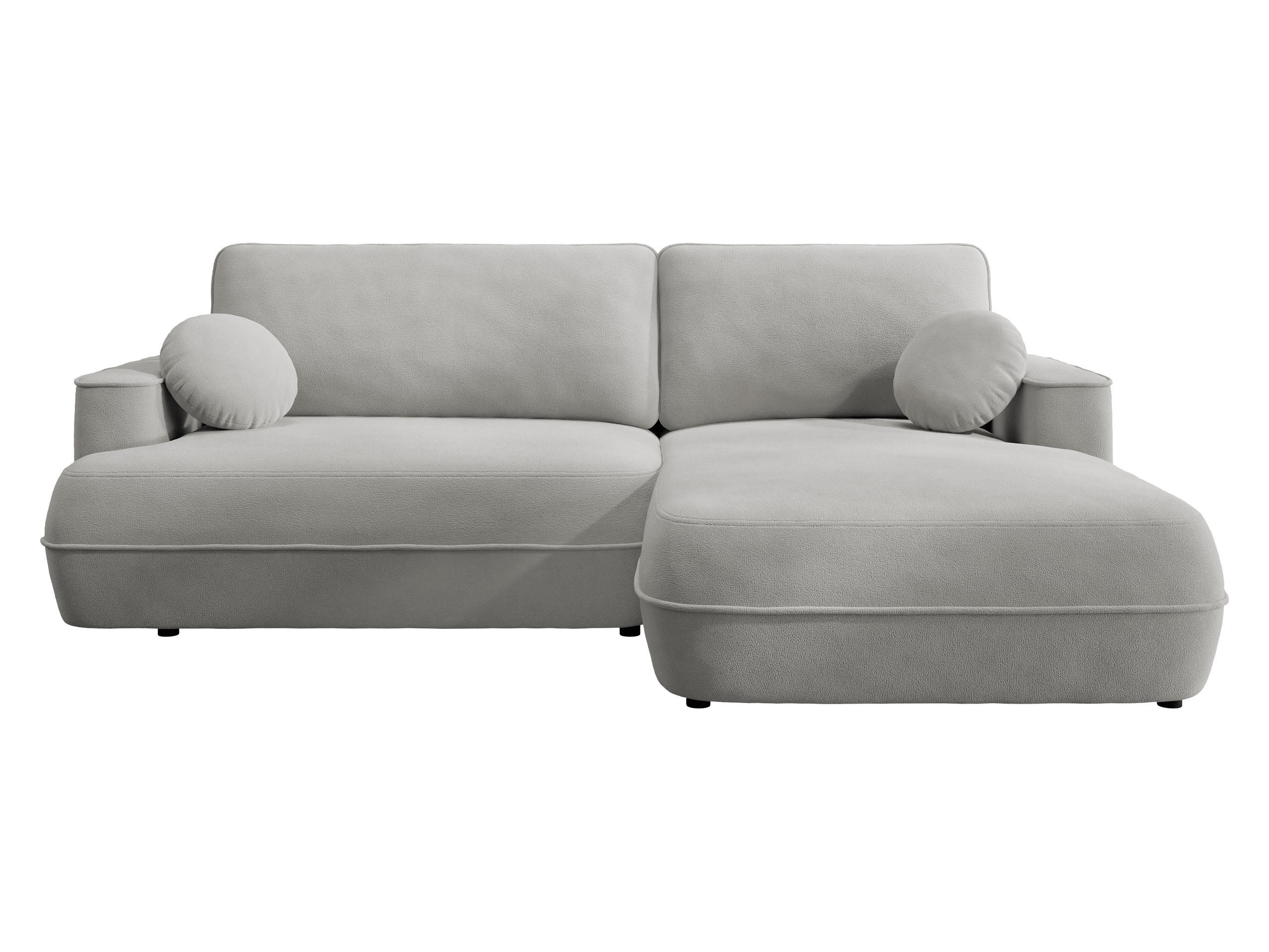 ECKSOFA Fuego L, Seite: Rechts - Hellgrau/Schwarz, Holz/Kunststoff (260/168cm) - MIRJAN24
