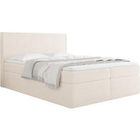 BOXBETT Terra mit Bettkasten, Beige Boucle 120x200 cm – inkl. H4 Matratze und H3 Foam Topper - Beige, Holzwerkstoff/Kunststoff (120/200cm) - WFL GROUP