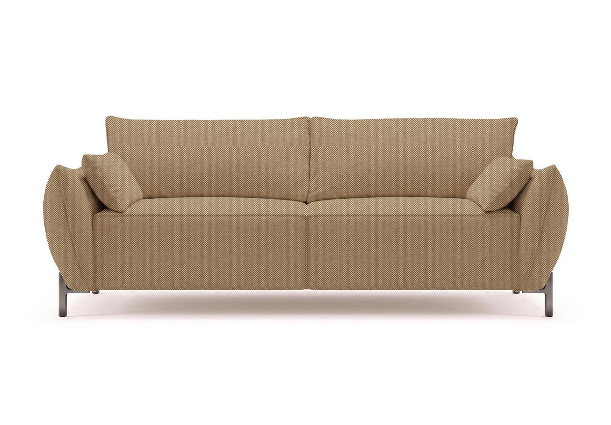 SOFA 2-Sitzer für Terrasse und Garten, Stoff Sunlight, Toffee, SUNMEE - Braun, Holz (158/90/95cm) - Kaiser Möbel