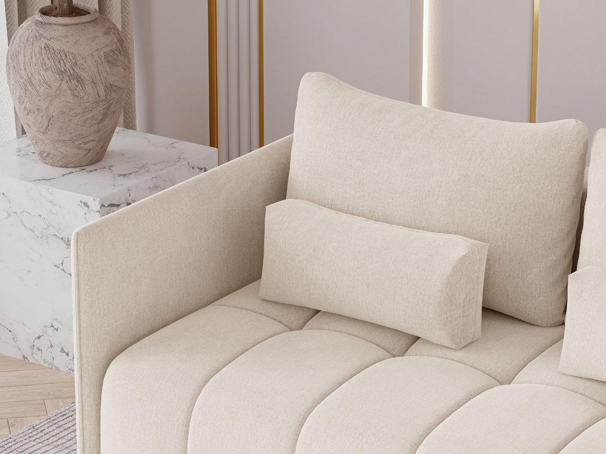 ECKSOFA Ardi Beige - Beige/Creme, Holz/Textil (245/182cm) - Graingold