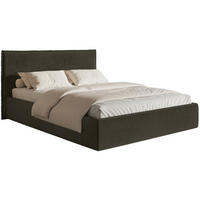 POLSTERBETT Softie Slim Dunkelgrün Velours 160x200 - Dunkelgrün, Textil (160/200cm) - Selsey