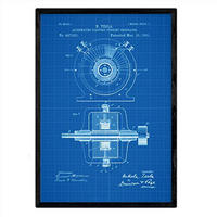 POSTER Wechselstromgenerator Patent A3 Rahmenlos - Klar, Papier (29.7/5/42cm) - Nacnic