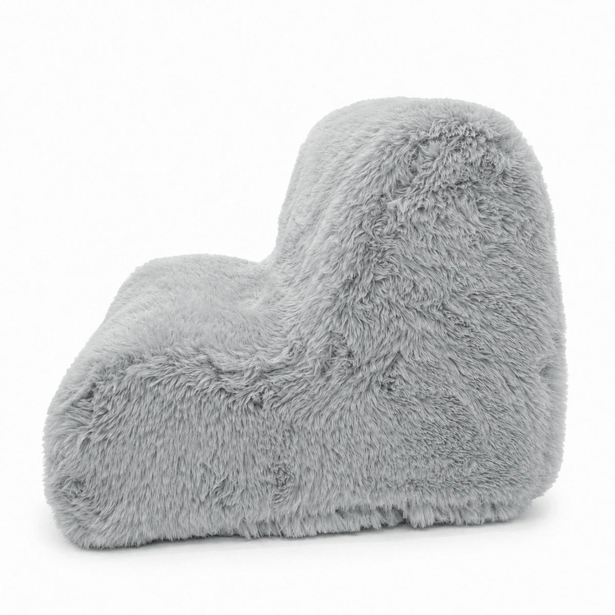 KINDERSESSEL Mammoth flauschig - Hellgrau, Textil (40/50/60cm) - MeowBaby