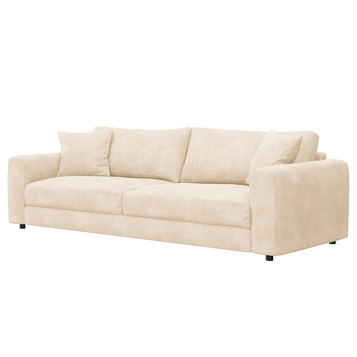 3-SITZER SOFA - Beige/Schwarz, Textil (238/79/106cm) - home24