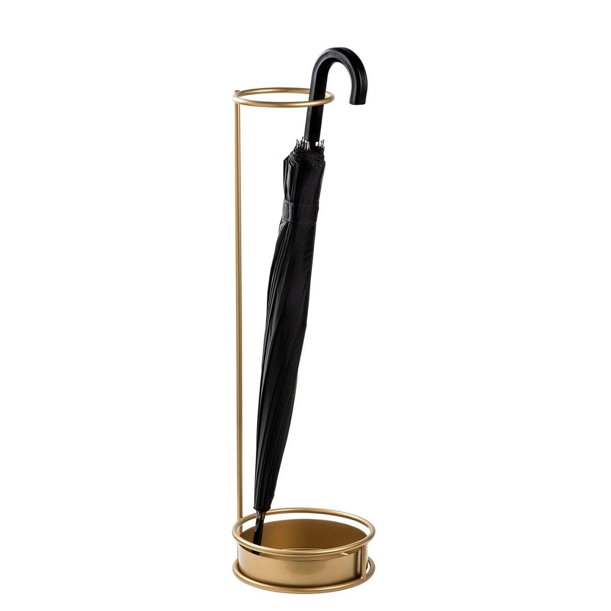 SCHIRMSTÄNDER mit runder Basis aus goldfarbenem Metall 22/22/75 cm - Goldfarben, Metall (22/75/22cm) - Calicosy