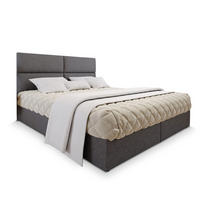 BOXBETT LONIS 140x200 cm mit Matratze und Topper - Grau - Grau, Holz (140/200cm) - MASSENO