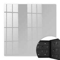 SCHLÜSSELBOX Schwarz 30x30 cm- Türöffnung nach rechts - Glattes Grau - Grau, Metall (30/30/5cm) - TULUP