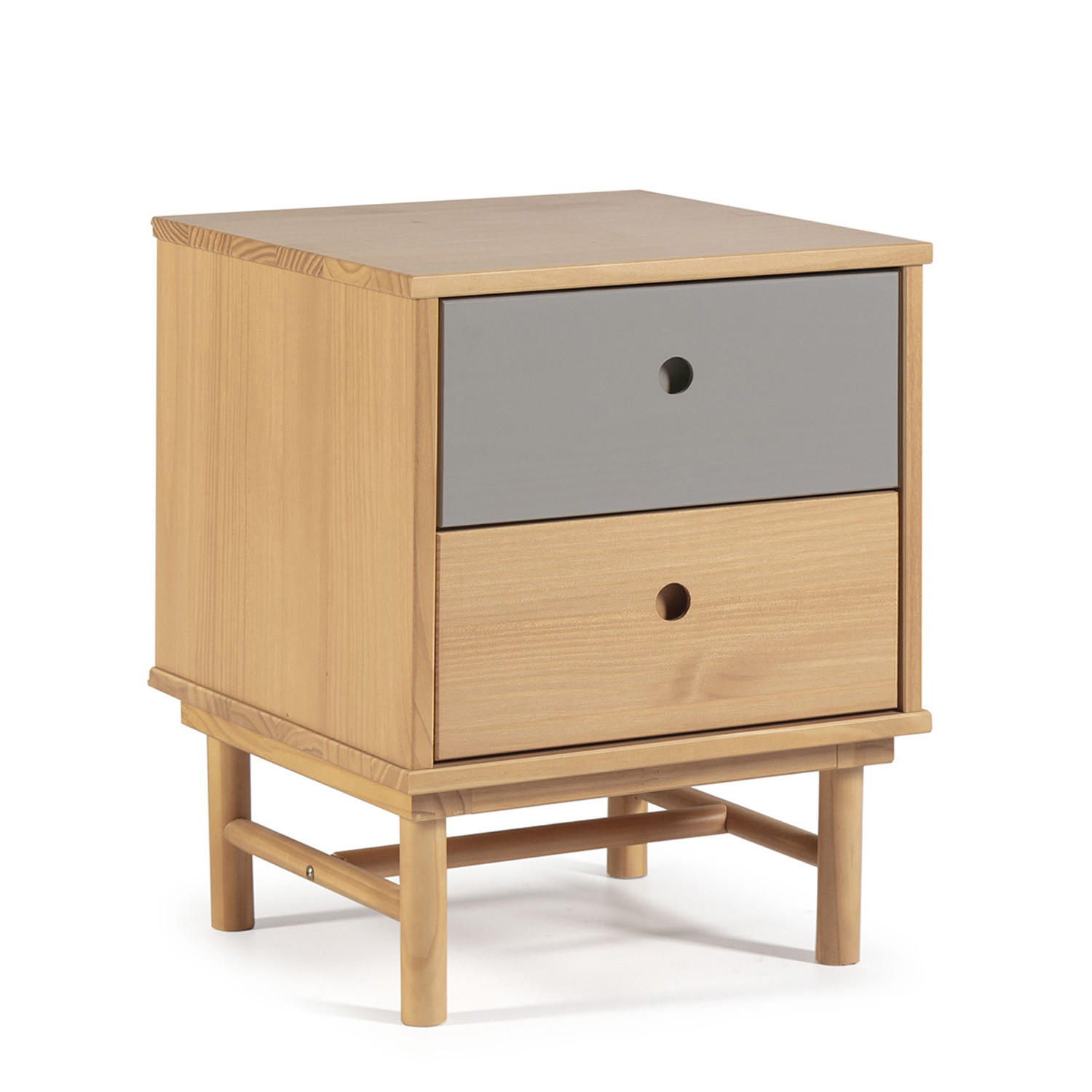 NACHTTISCH Magnus 2 Schubladen - Eichefarben, Holz (40/52/40cm) - VS Venta-stock