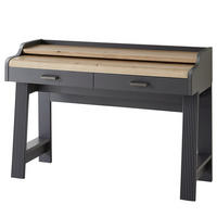 SEKRETÄR - Graphitfarben, Holzwerkstoff/Metall (53/120/84cm) - home24