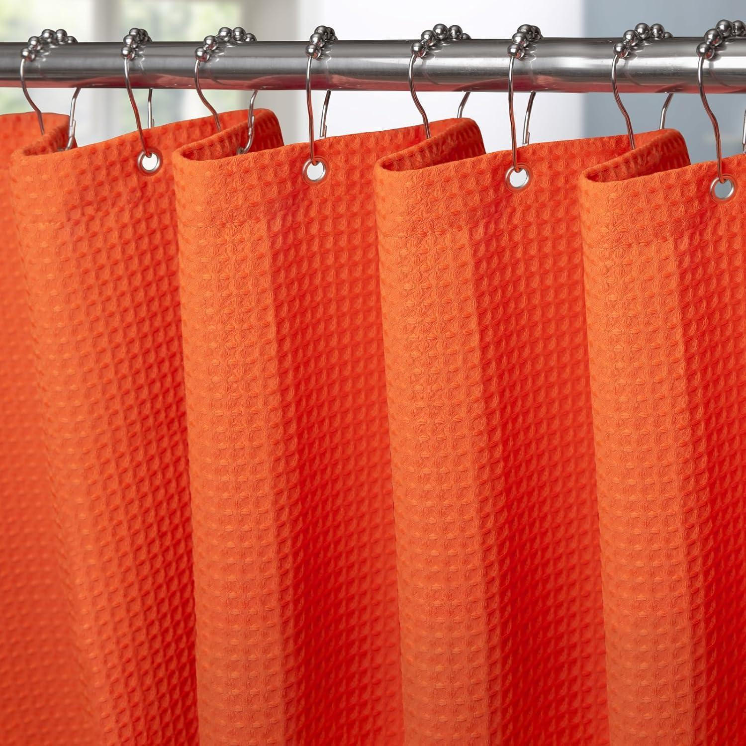 DUSCHVORHANG Waffelstoff Orange 275 x 182 cm - Orange, Textil (275/182cm)