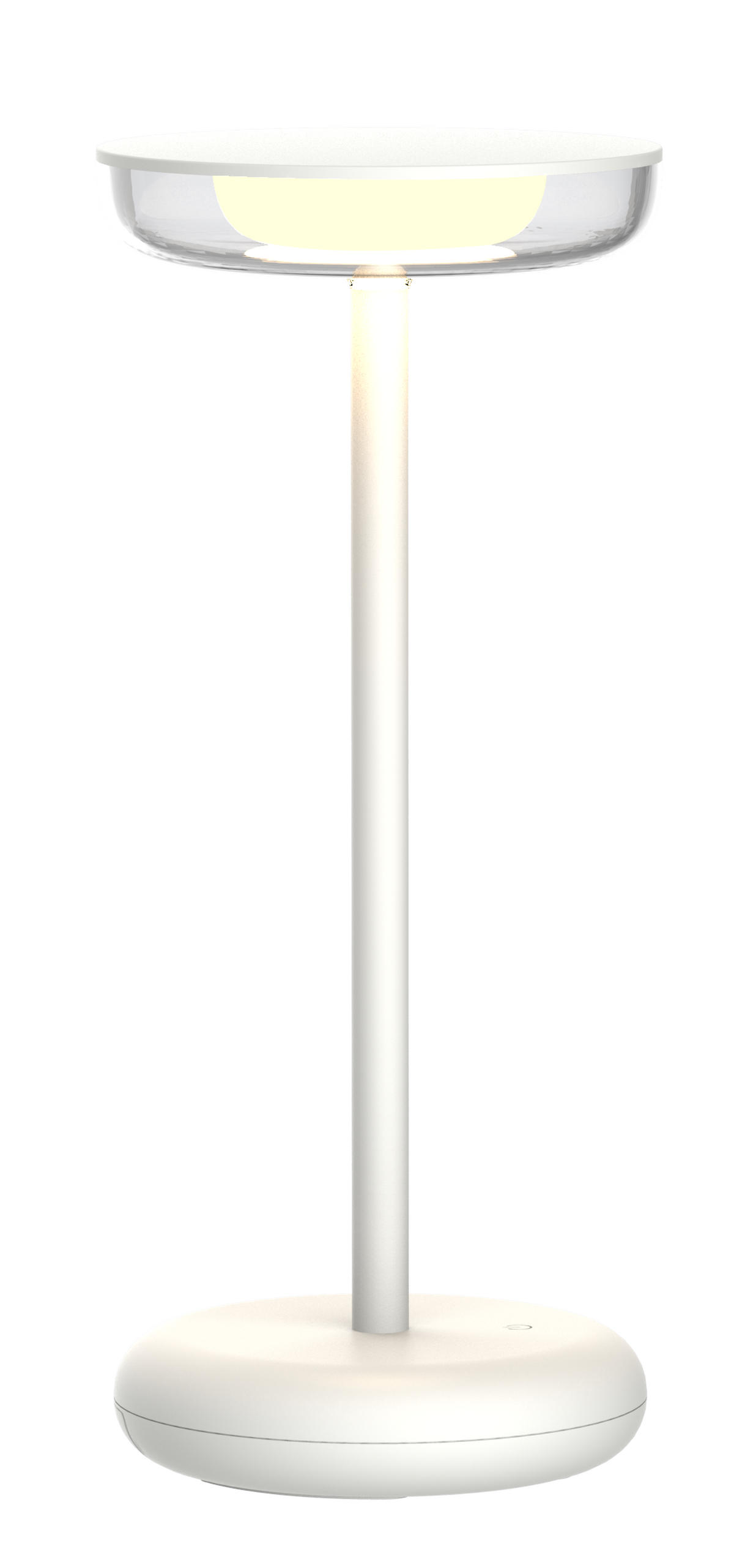 LED-TISCHLAMPE Weiß Dimmbar Akku 1800mAh 180lm warmweiß Touch USB-C Nachttischleuchte Höhe 27,4 cm - Weiß, Kunststoff (11/11/27.4cm) - Northpoint
