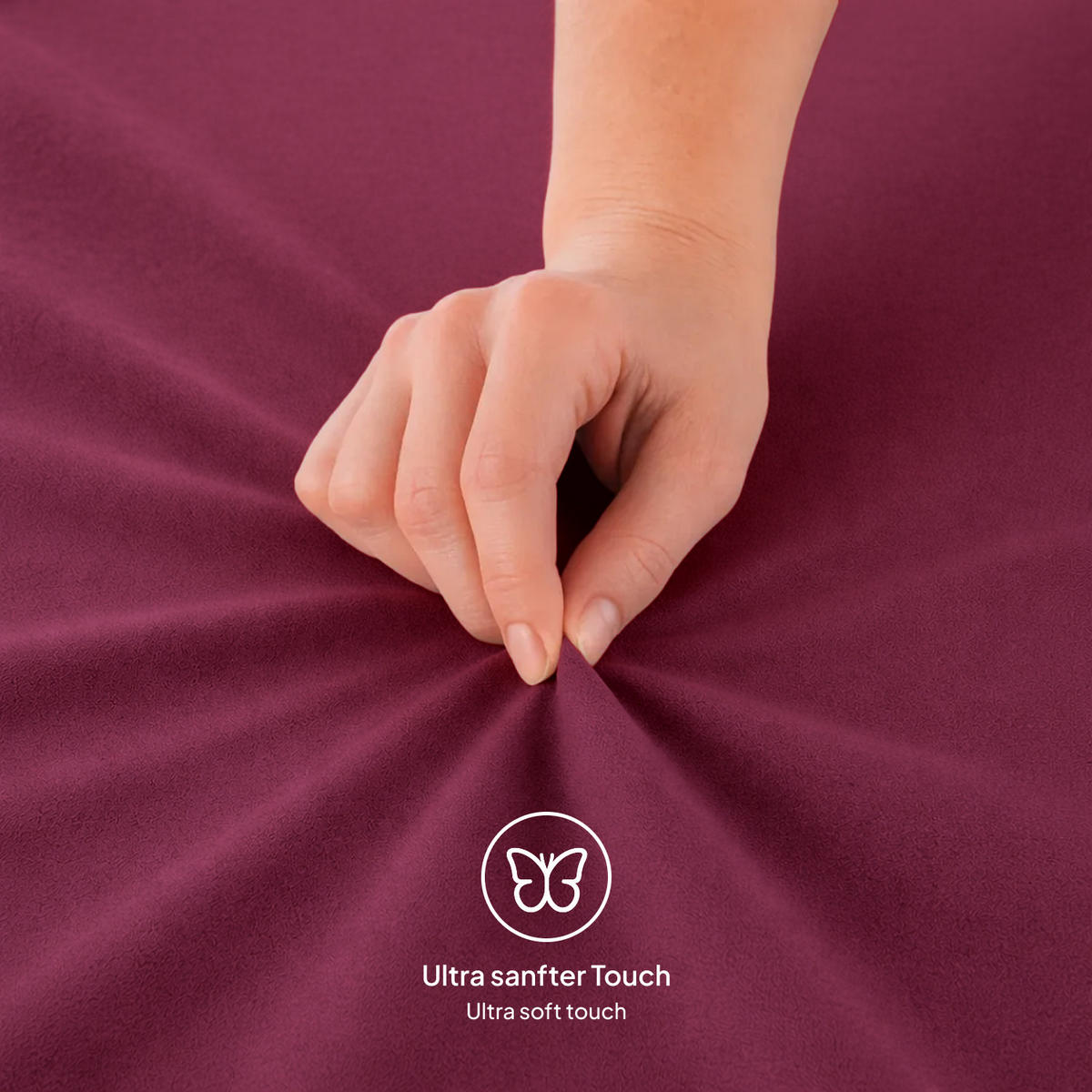SPANNBETTLAKEN TOPPER 100/210/12 cm Bordeaux - Bordeaux, Textil (100/210cm) - AM Qualitätsmatratzen