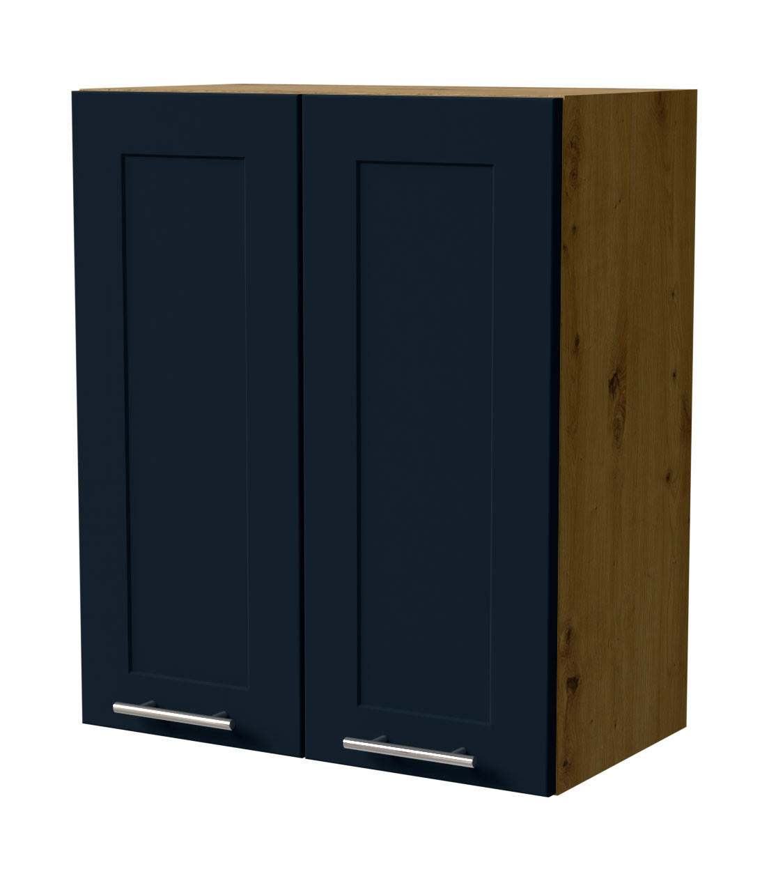 HÄNGESCHRANK Oslo W3/60 Eiche Artisan / Indigo Matt 60 / 32,5 / 72cm - Eiche Artisan/Dunkelblau, Holz/Holzwerkstoff (60/72/32.5cm) - Feldmann-Wohnen