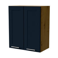 HÄNGESCHRANK Oslo W3/60 Eiche Artisan / Indigo Matt 60 / 32,5 / 72cm - Eiche Artisan/Dunkelblau, Holz/Holzwerkstoff (60/72/32.5cm) - Feldmann-Wohnen