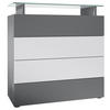 KOMMODE Pavos Anthrazit matt / Weiß matt - Anthrazit/Weiß, Holzwerkstoff (76/80/33cm) - Vladon