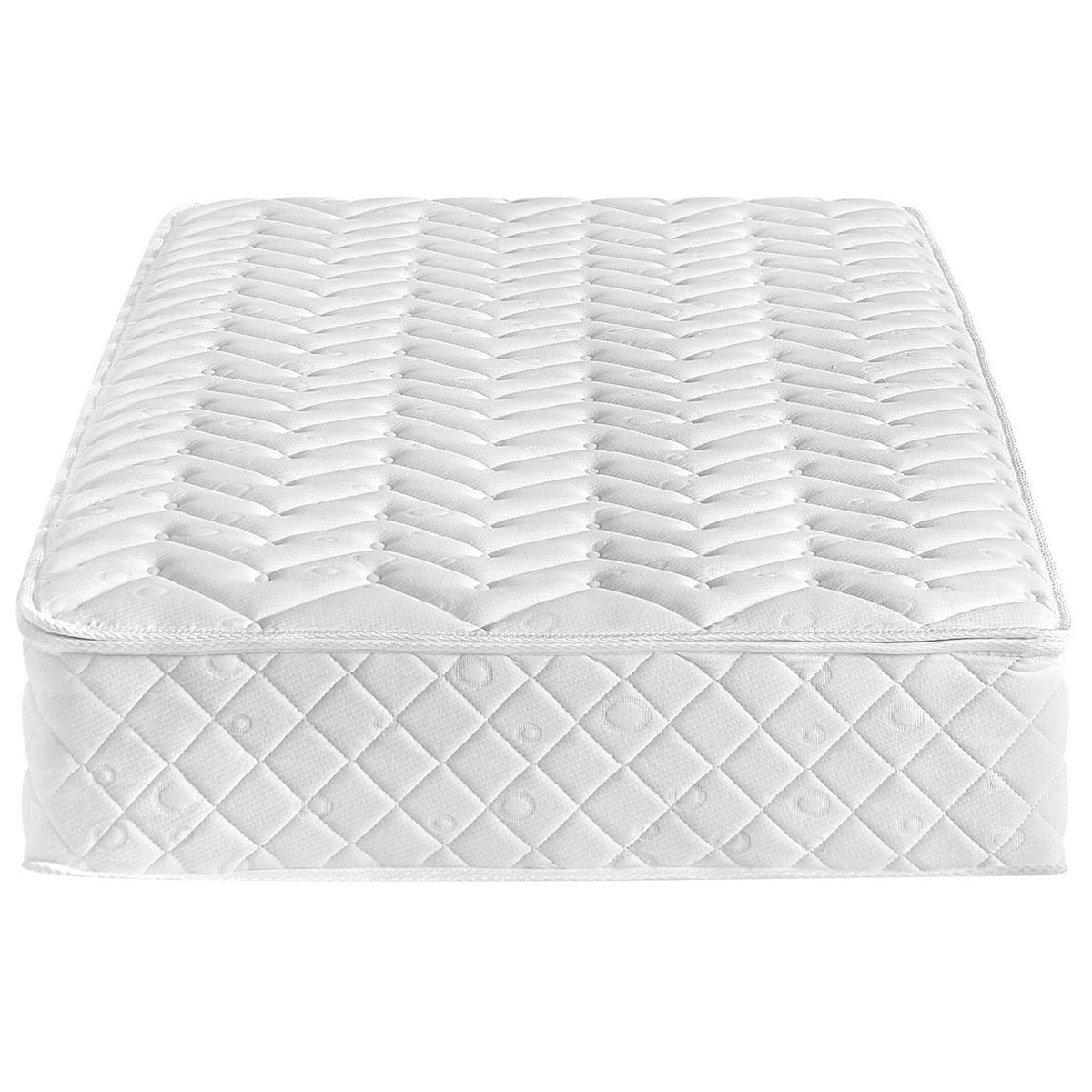 TASCHENFEDERKERNMATRATZE Memory Faom mittelfest 90/200/24 cm Glory - Weiß, Textil (90/200cm) - Beliani