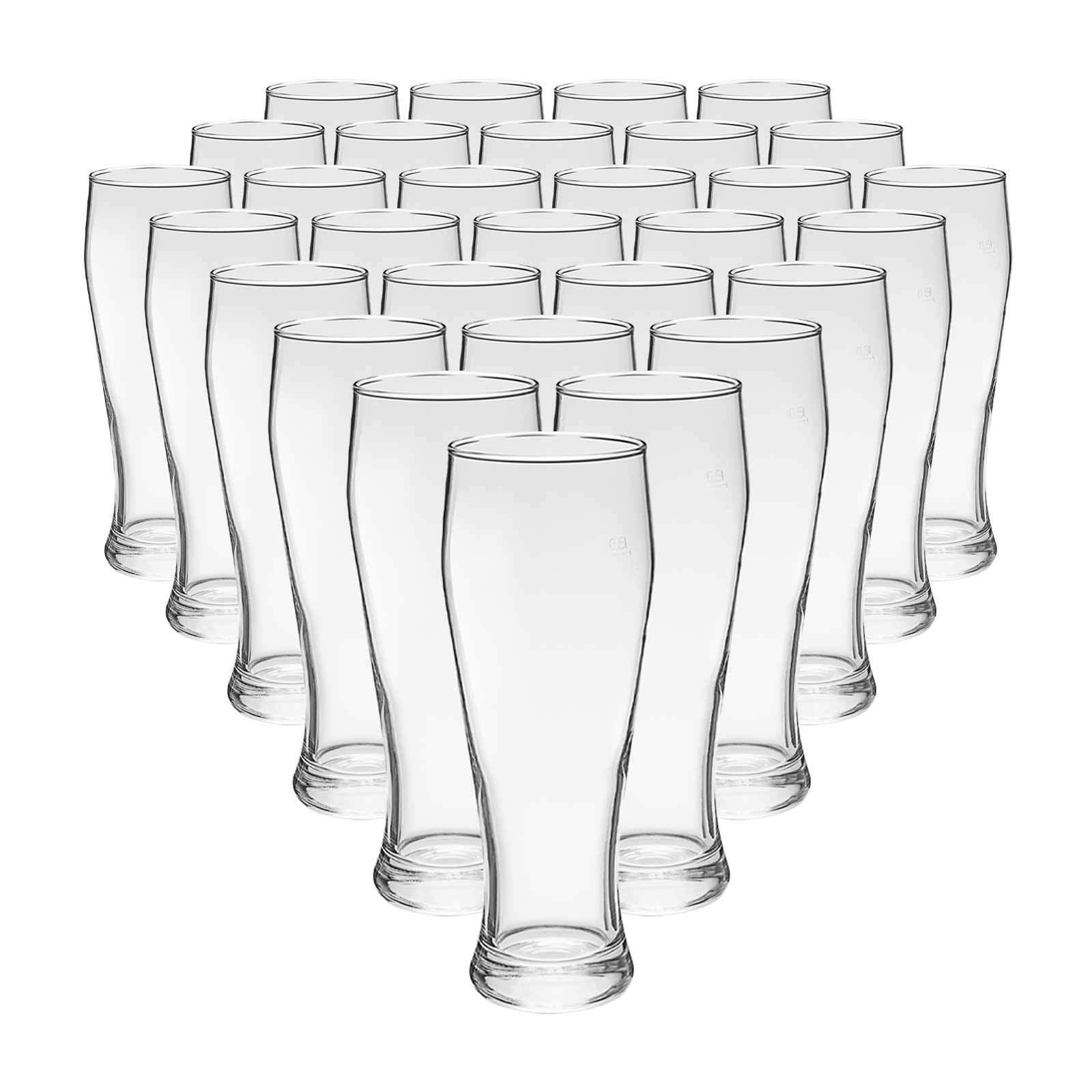WEIZENBIERGLÄSER (GEEICHT) Bavaria transparent 0,5 l 30er Set - Transparent, Glas (0.5L) - Van Well