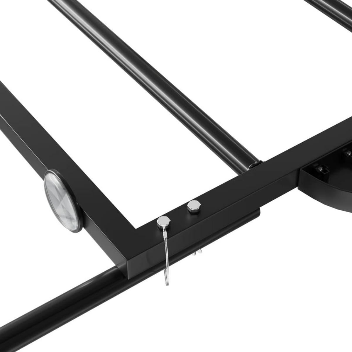 FAHRRADANHÄNGER Schwarz 126/63/34 Cm Eisen - Schwarz, Metall (63/34/126cm) - vidaXL
