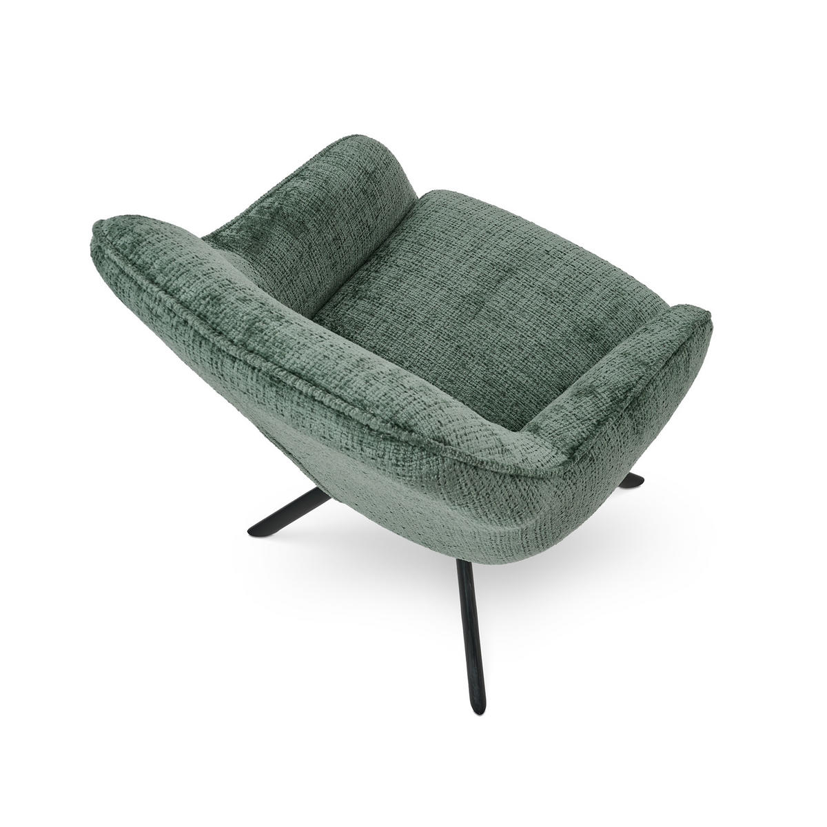 ESSZIMMERSTUHL 2er Set Sitzfläche 180° drehbar, Mikrofaser Grün - Grün, Textil/Metall (62/89/67cm) - Elementi