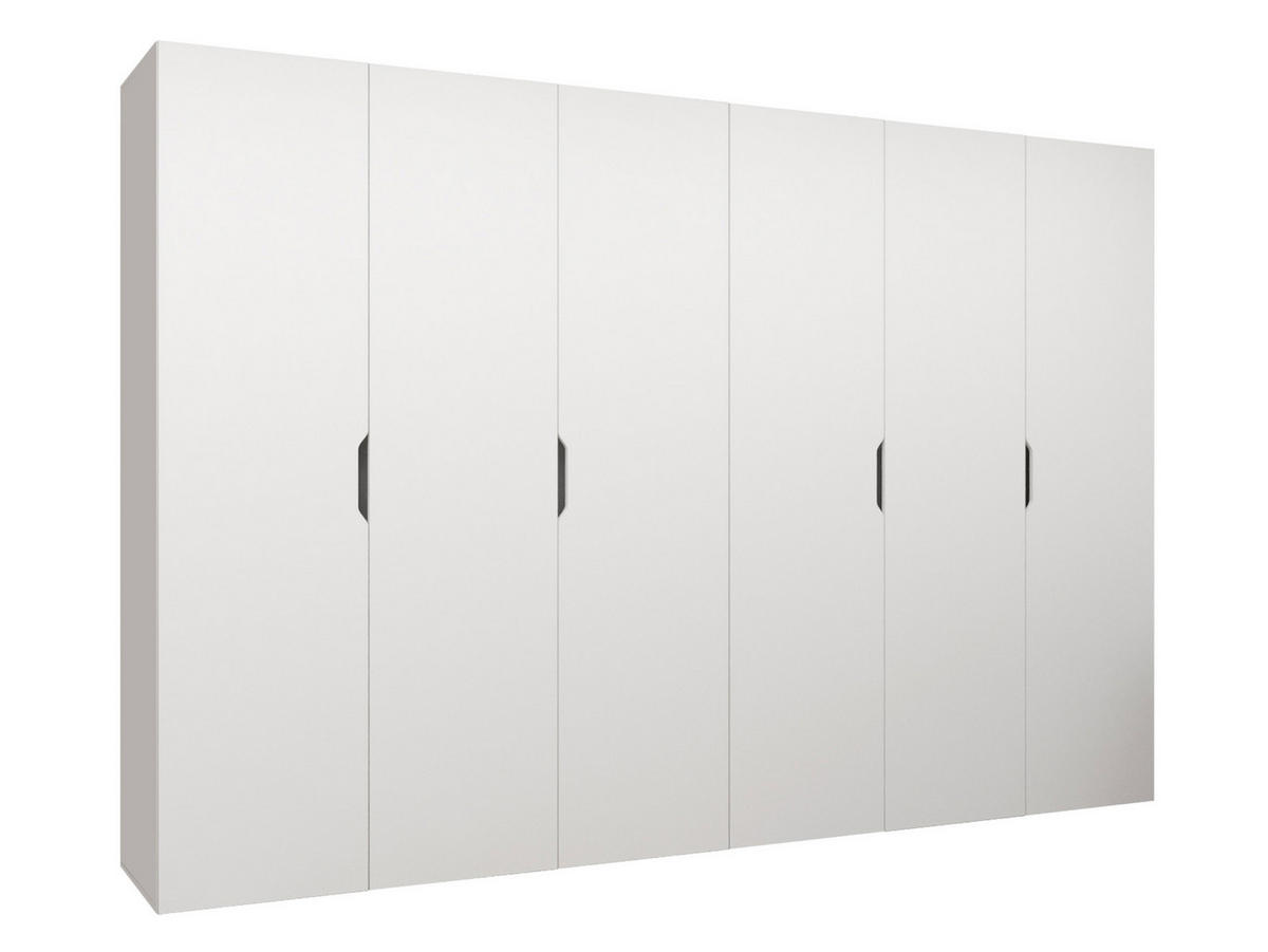 DREHTÜRENSCHRANK Malaga 300 - Weiß, Holzwerkstoff (300/202/52cm) - MIRJAN24
