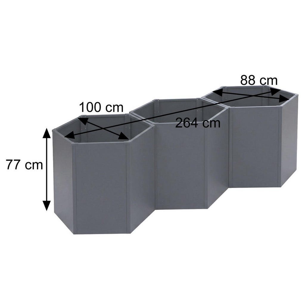 Thumbnail - MCW Hochbeet, Grün, Metall, 164x77x100 cm, Gartenzubehör, Hochbeete