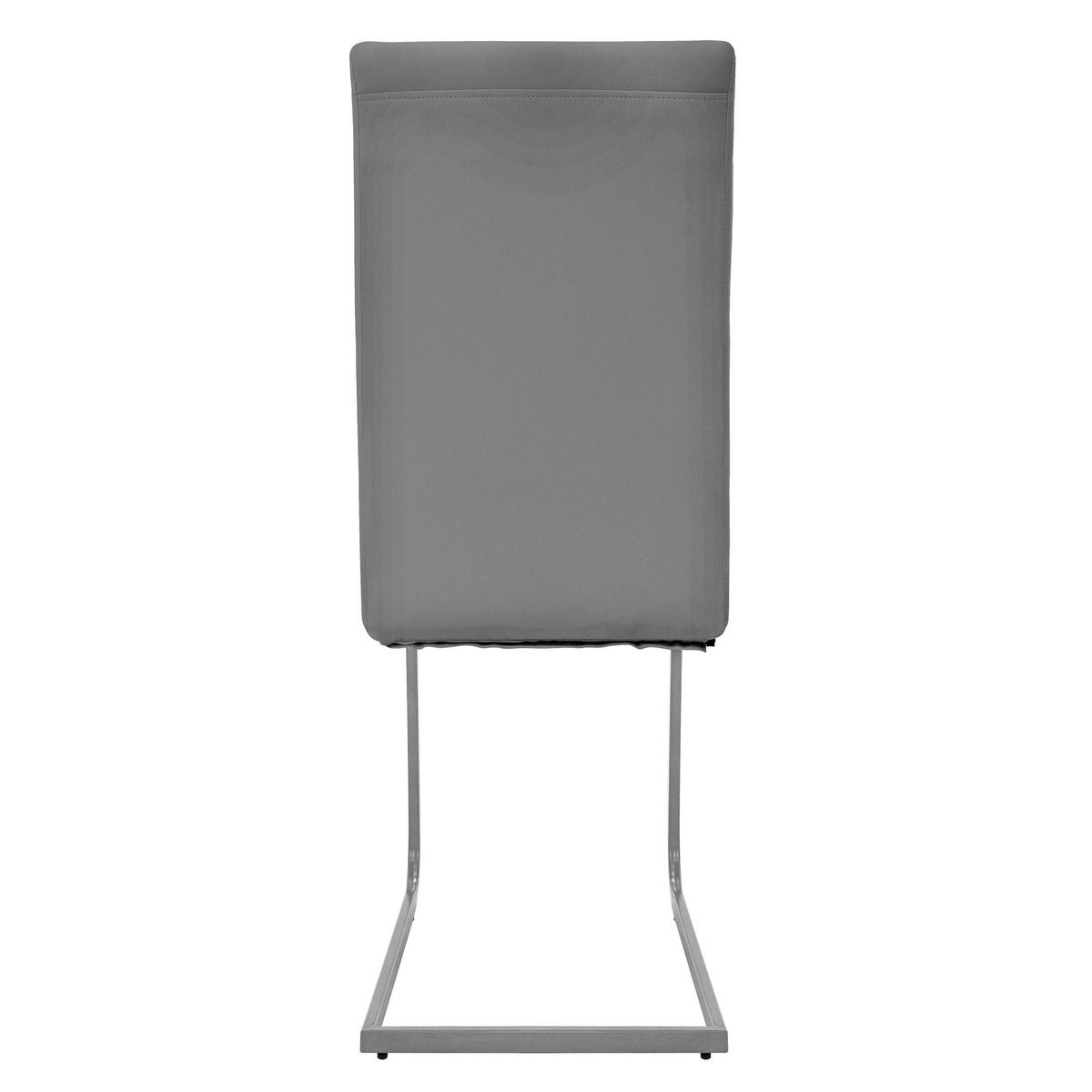 ESSZIMMERSTUHL grau 2er Set - Grau, Metall (57/102/40cm) - ML-DESIGN
