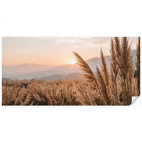 TAPETE - Gras - Feld - Sonne - Natur - 400x200 cm - Sandfarben, Papier (400/200cm) - OnlyWow