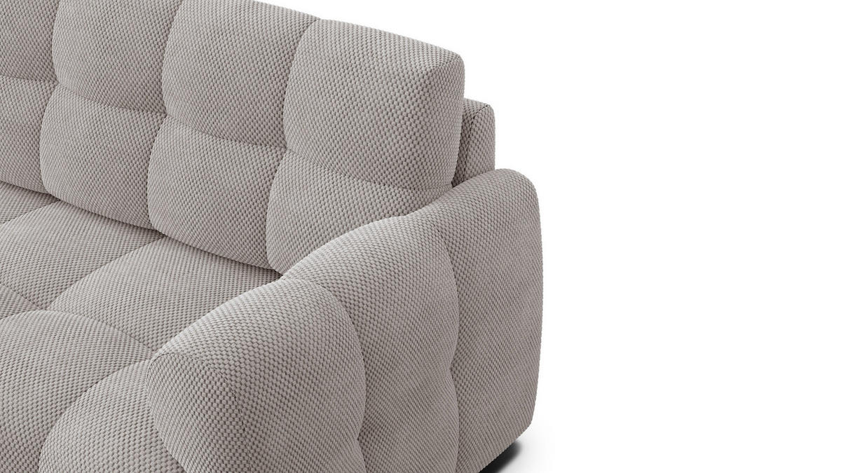 ECKSOFA MELLOW 4-Sitzer, beige - Beige/Schwarz, Holz/Textil (262/156cm) - Courtois Laville