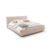 POLSTERBETT HENRY Taupe Cord - Taupe/Schwarz, Textil (160/200cm) - KAWOLA