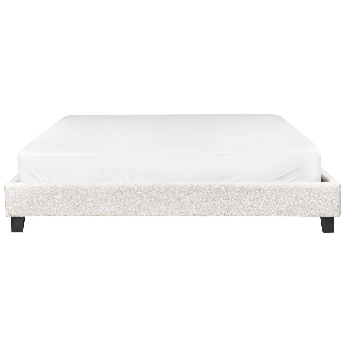 POLSTERBETT mit Lattenrost 180x200 cm Beige Roanne - Creme, Textil (180/200cm) - Beliani