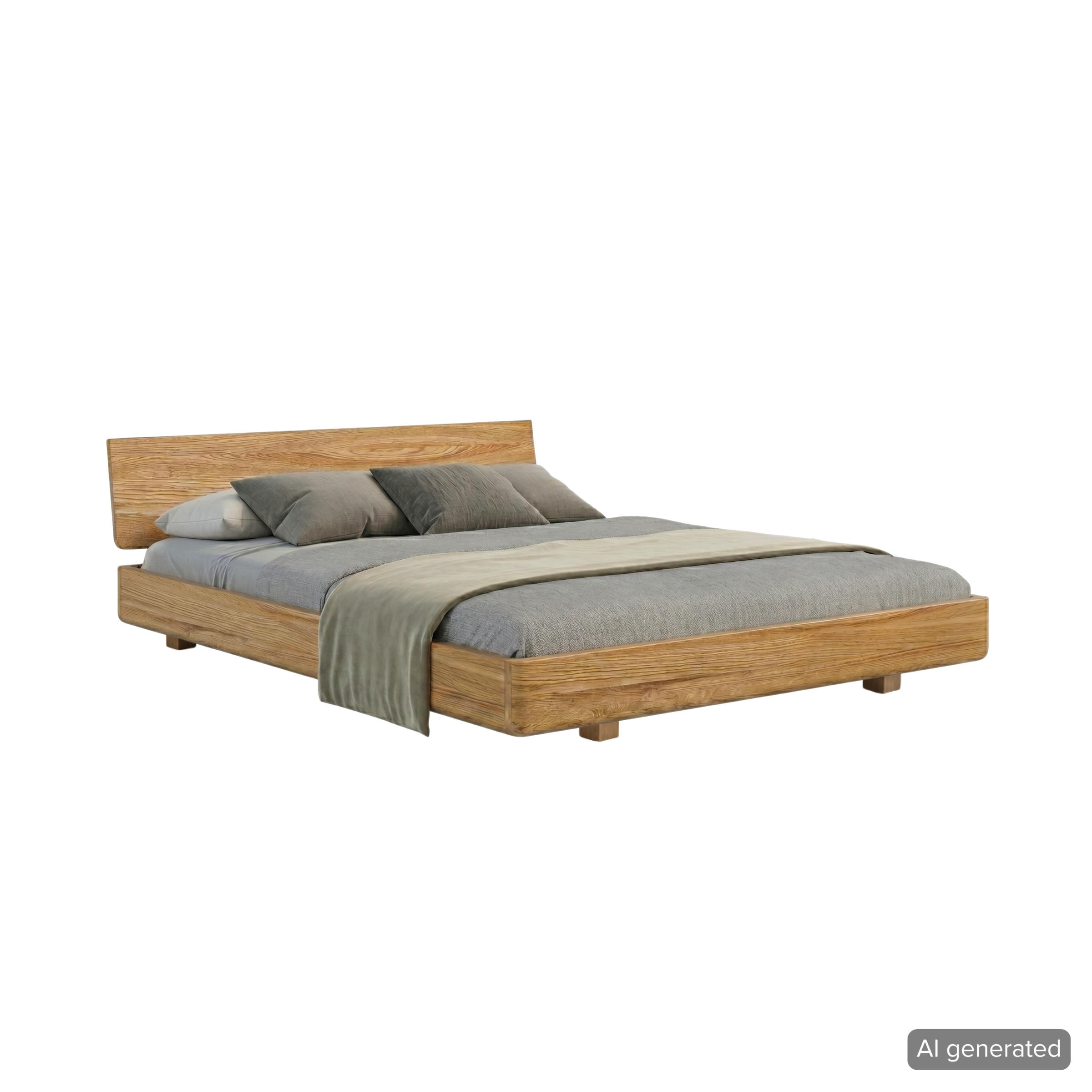 MASSIVHOLZBETT Lena, 140/200, Eiche - lackiert, Naturfarben - Eichefarben, Eichenholz/Holz (140/200cm) - Visby