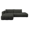 ECKSOFA Furyn O, Seite: Links - Schwarz, Holzwerkstoff/Kunststoff (262/145cm) - MIRJAN24