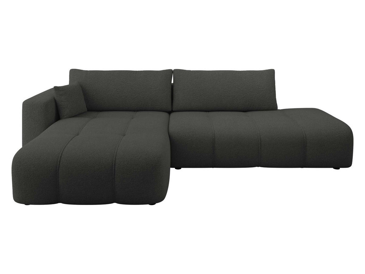 ECKSOFA Furyn O, Seite: Links - Schwarz, Holzwerkstoff/Kunststoff (262/145cm) - MIRJAN24