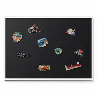 MAGNETTAFEL 100x70 cm Weißer Rahmen Farbe Schwarz - Mokka, Metall (100/70/0.4cm) - TULUP