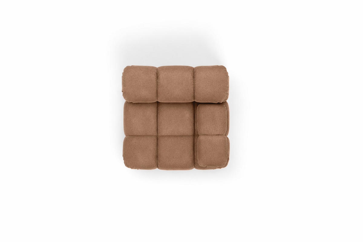 MODUL Seitlich, Für Modulares System, Stoff Salvador, Dunkelbeige, Rechts, Selia - Beige, Holz (95/70/95cm) - Kaiser Möbel