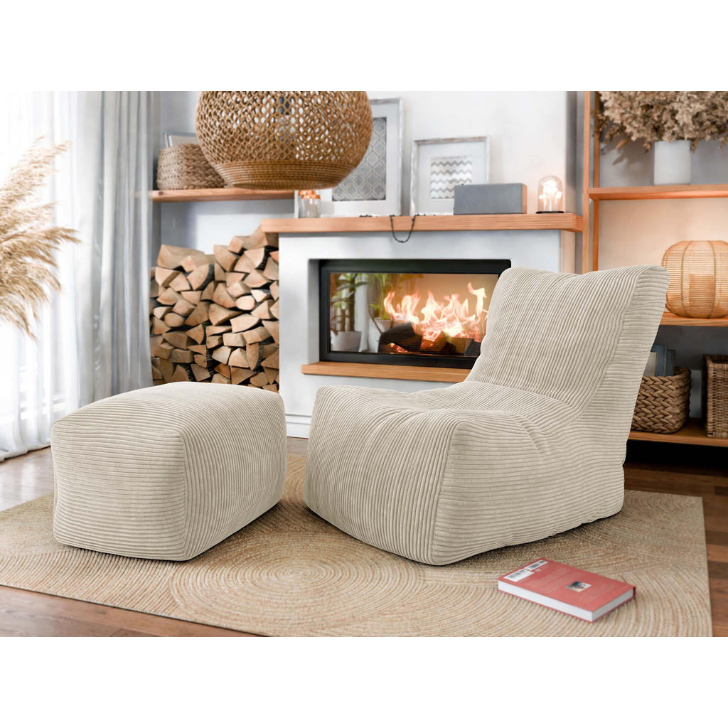 Thumbnail - Mirjan24 Sitzsack, Beige, Textil, Rechteckig, 80x90x100 cm, Wohnzimmer, Hocker, Sitzsäcke, XXL Sitzsäcke