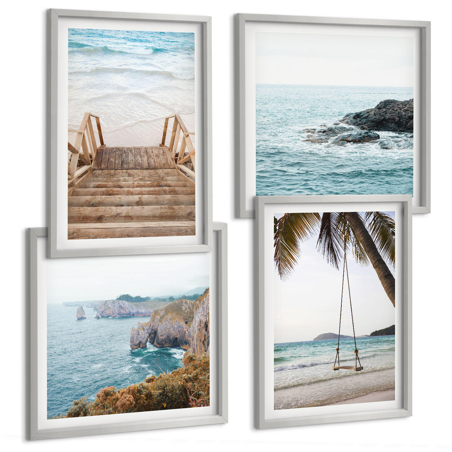 Tulup Bilder Silber 50x50 cm