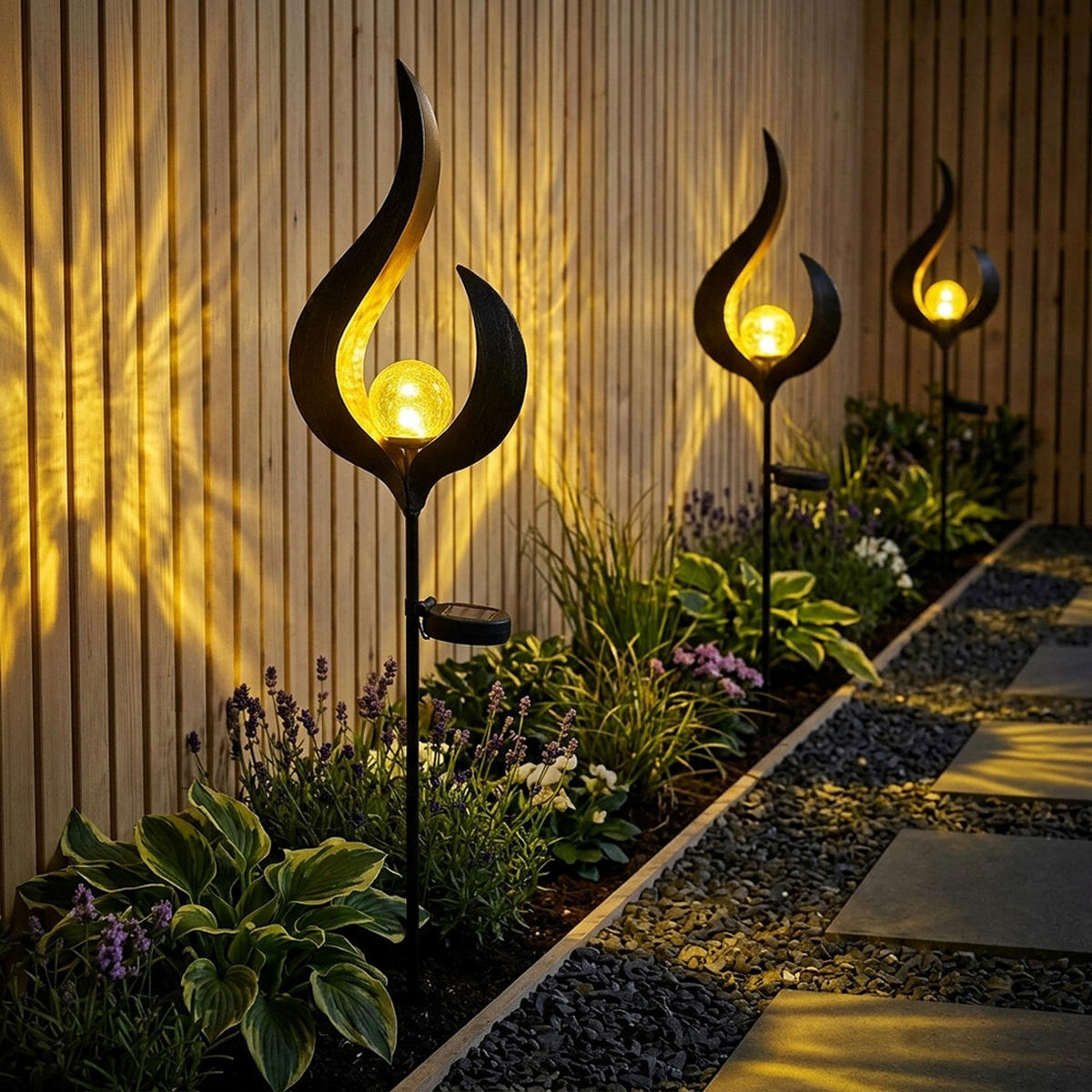 LED AUSSENLEUCHTE Bronze Design - Bronzefarben, Glas (16.7/6/90cm) - Globo Lighting