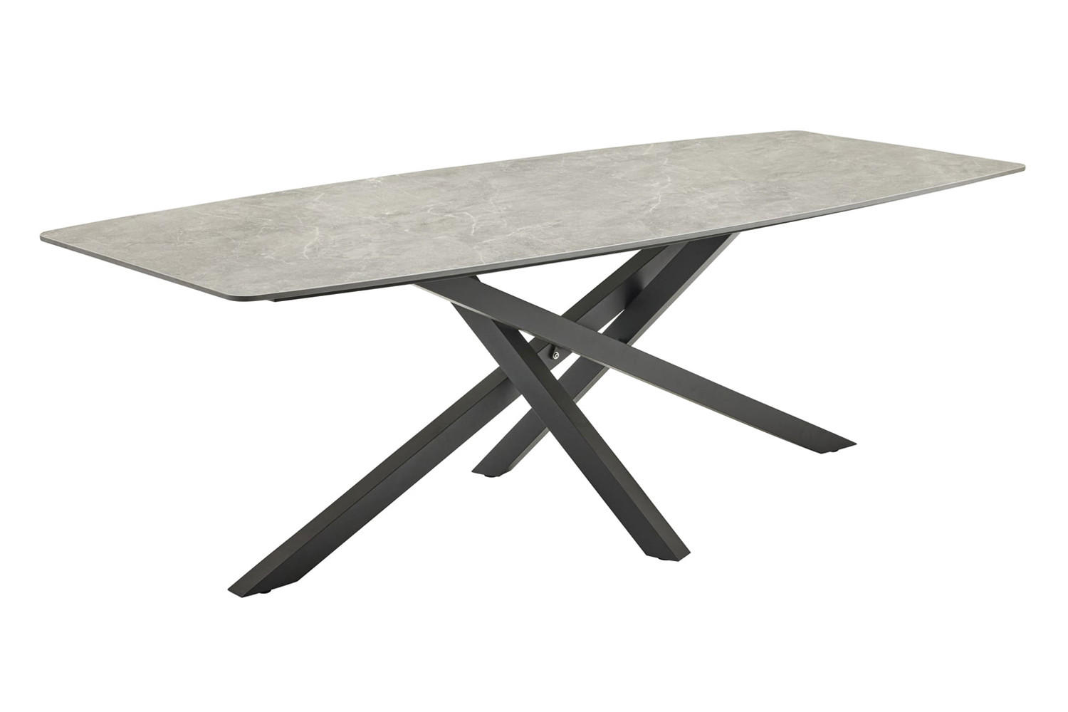 GARTENTISCH Concord 220x100x75cm, Metall, Anthrazit - Anthrazit, Stein (100/220/75cm) - dasmöbelwerk