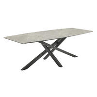 GARTENTISCH Concord 220x100x75cm, Metall, Anthrazit - Anthrazit, Stein (100/220/75cm) - dasmöbelwerk