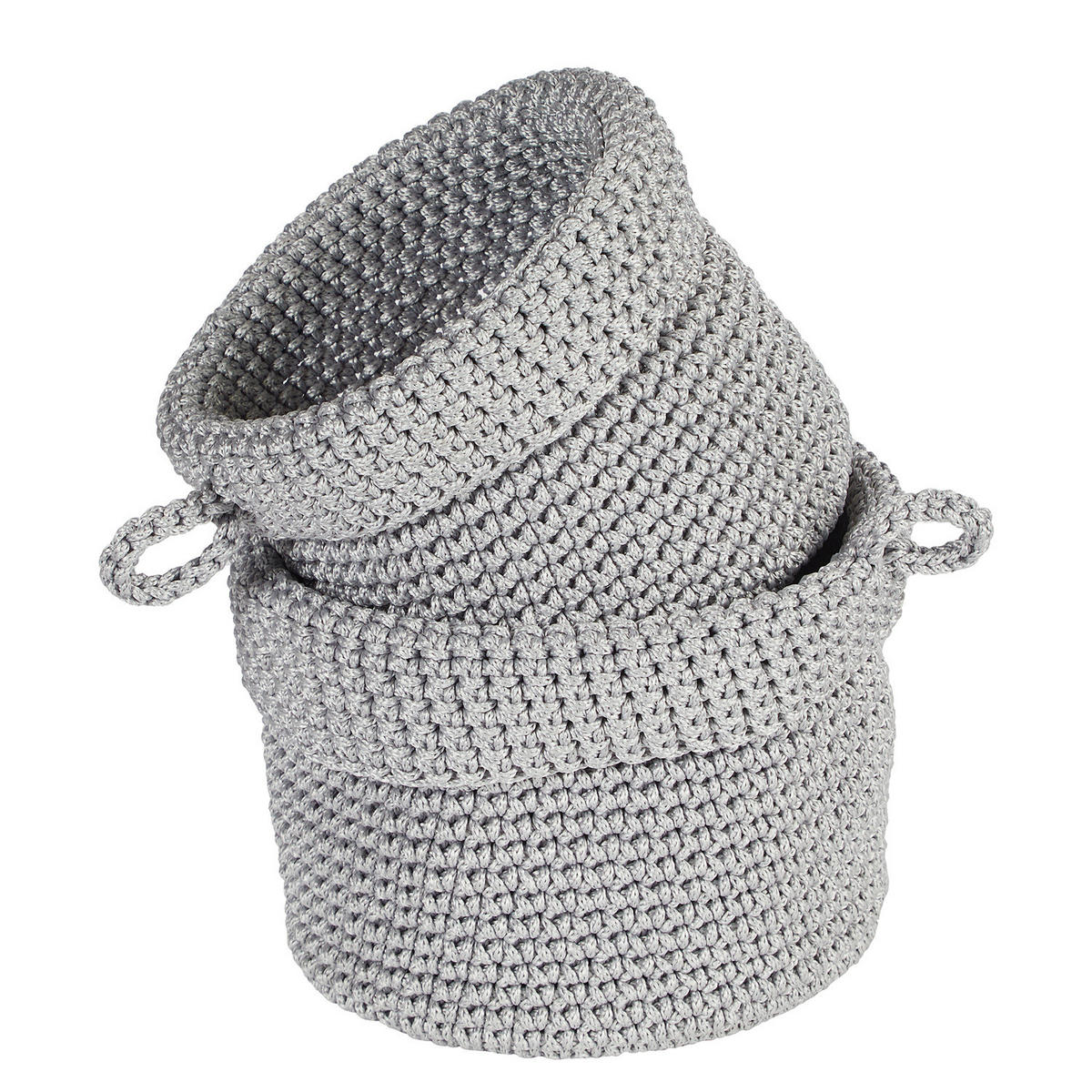 AUFBEWAHRUNGSKORB (2-tlg.) Store It - Grau, Kunststoff (21/21/19cm) - Butlers