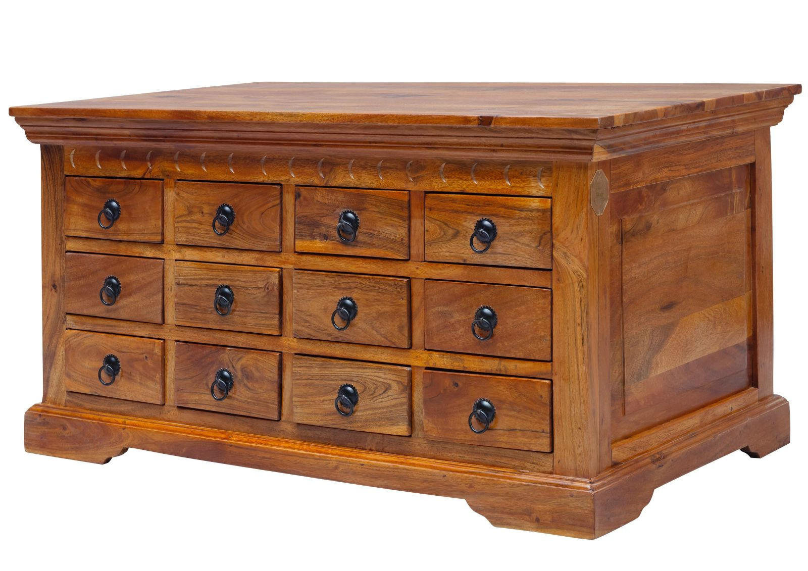 COUCHTISCH Akazie 100x60x54 honig lackiert OXFORD #0321 - Braun, Holz (100/60/54cm) - Massivmoebel24