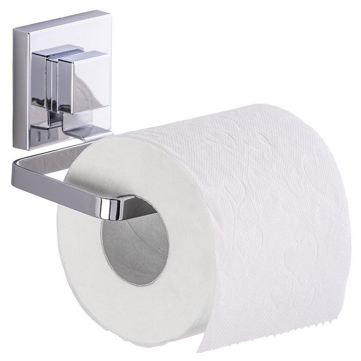 TOILETTENPAPIERHALTER Befestigen ohne bohren 11/14/6 cm - Silberfarben, Metall (14/6/11cm) - Wenko