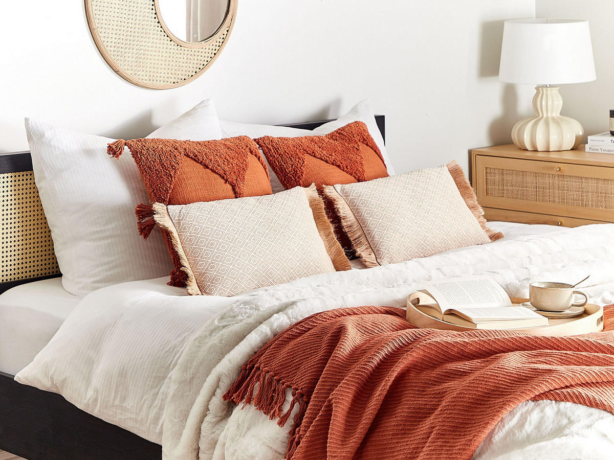 DEKOKISSEN 2er-Set Beige 30/50 cm Boath - Beige, Textil (30/50cm) - Beliani