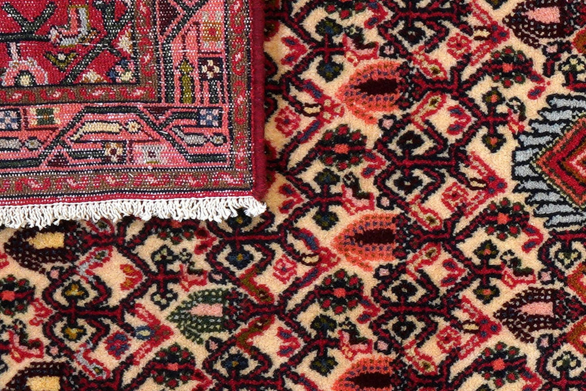 LÄUFER Orient handgeknüpft Assadabad Beige, Rot 190/81 cm Schurwolle - Beige/Rot, Textil (81/190cm) - Looma