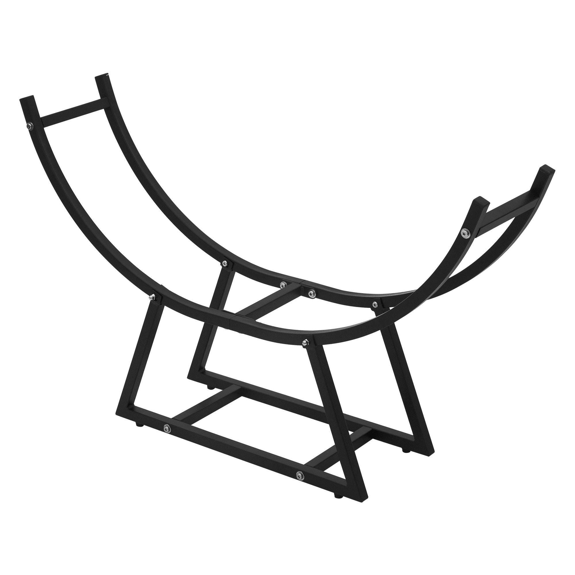 KAMINHOLZREGAL - Schwarz, Metall (21/55/94cm) - ML-DESIGN