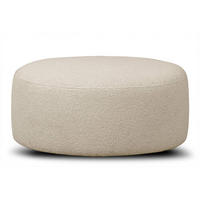 SITZHOCKER RAGGI mit 360° Drehfunktion, hellbeige - Ecru/Beige, Textil (80/36/80cm) - KONSIMO®